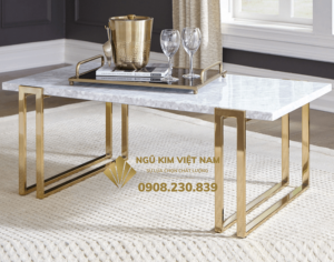 chân bàn inox mạ vàng