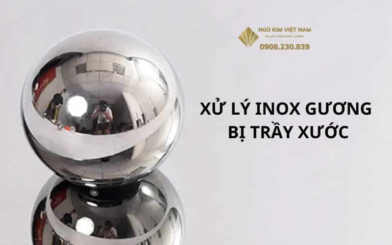 xử lý inox gương bị trầy xước