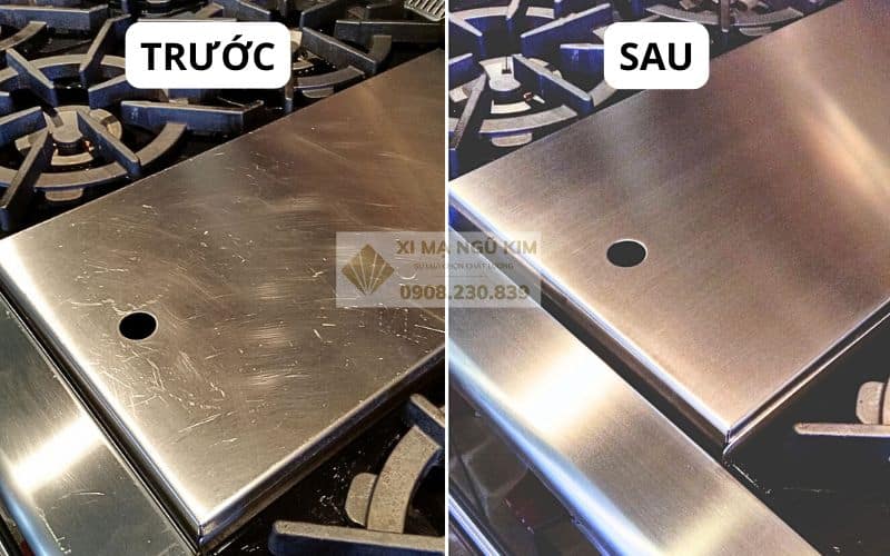 xử lý vết xước inox